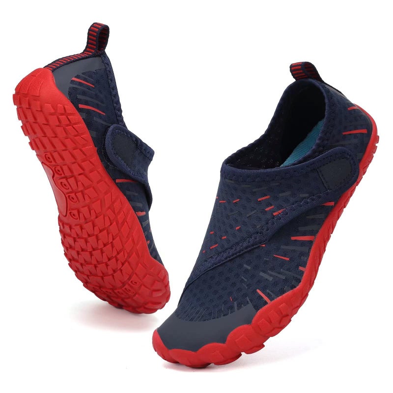 CIOR Boys & Girls Water Shoes Sports Aqua Athletic Sneakers Lightweight Sport Shoes(Toddler/Little Kid/Big Kid) U1ELJSX011-Navy.red-30 - Image 1